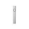 a silver cylindrical object with a black circle vape pen cartdridge battery