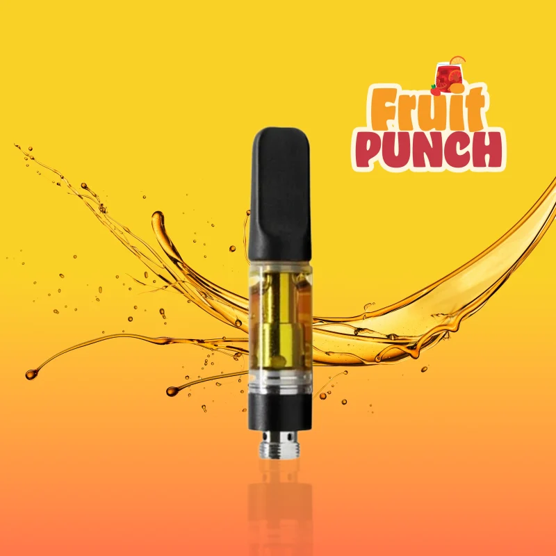 A vape cart of THCa strain fruit punch potent and pure cheap thca carts