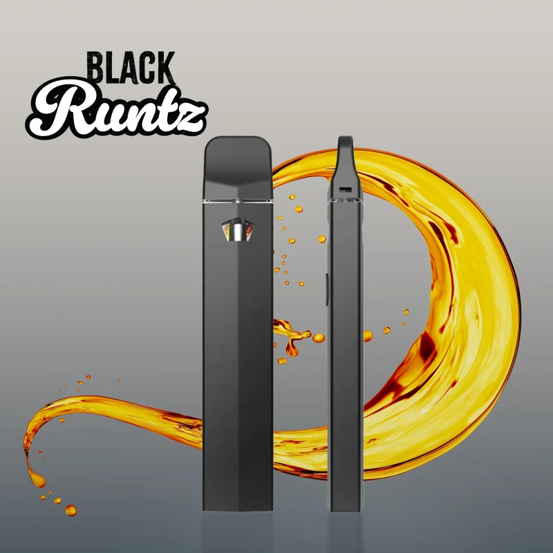 A disposable device vape of THCa strain black runtz cheap carts near me