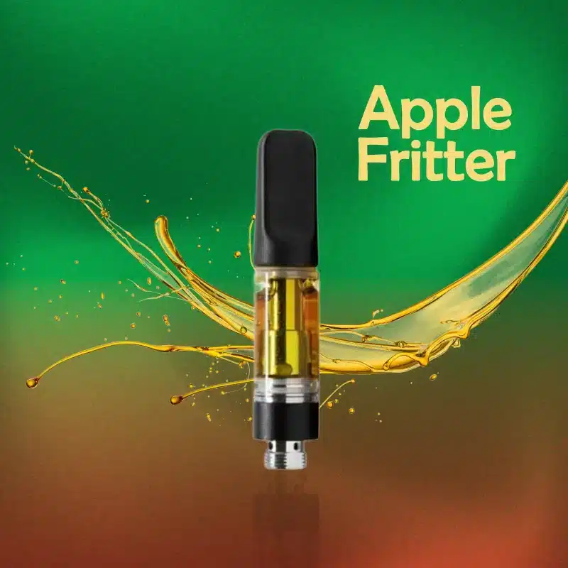 A vape cart of THCa strain apple fritter potent and pure cheap thca carts