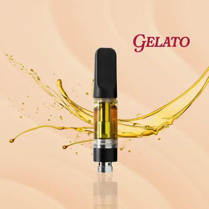 A vape cart of THCa strain gelato potent and pure cheap thca carts