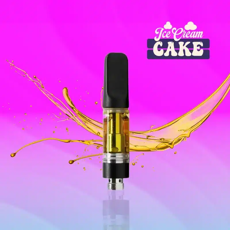 A vape cart of THCa strain ice cream cake potent and pure cheap thca carts