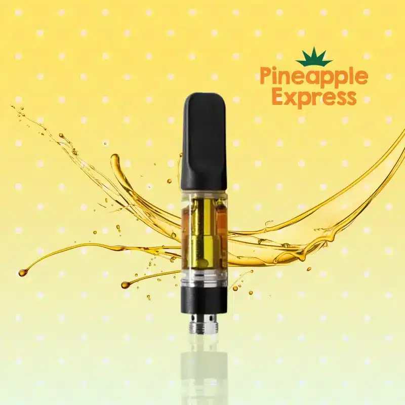 A vape cart of THCa strain pineapple express potent and pure cheap thca carts