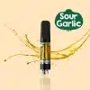 A vape cart of THCa strain sour garlic potent and pure cheap thca carts