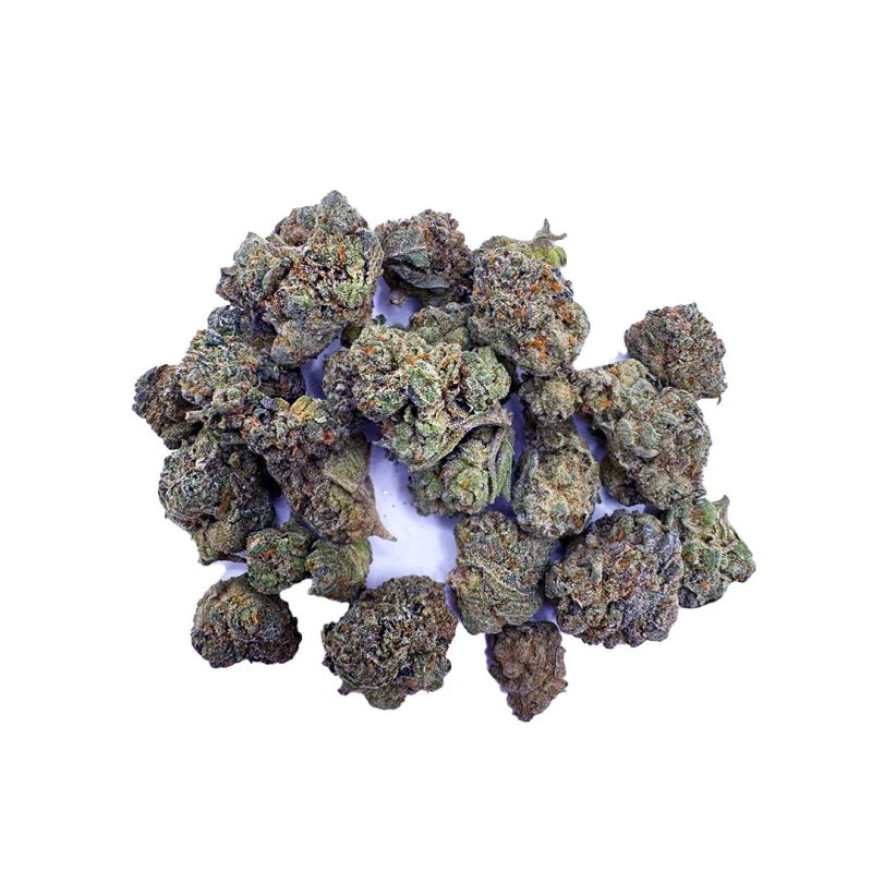 a pile of green buds of hemp flower smalls