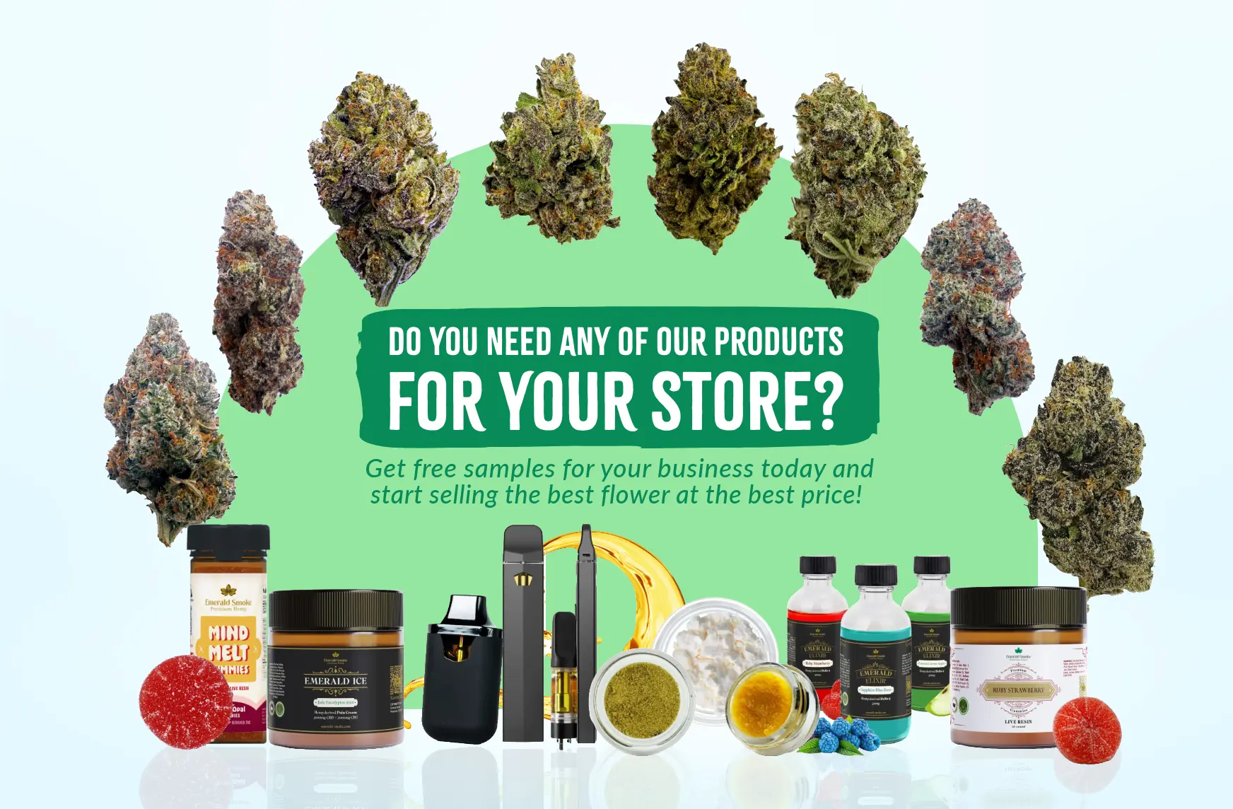 emerald smoke wholesale offerings on hemp products