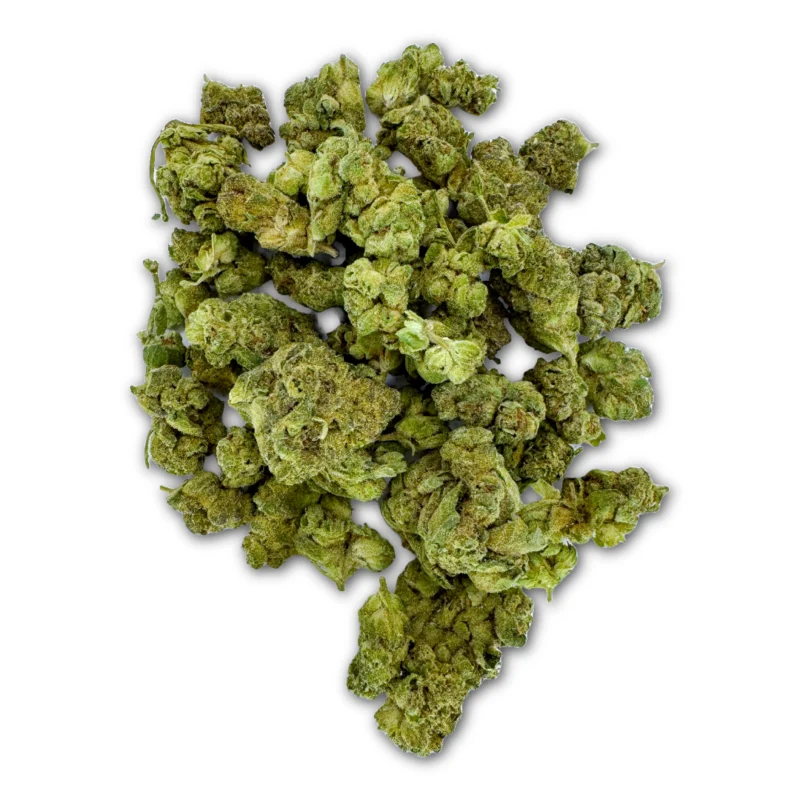 a bunch of hemp flower smalls